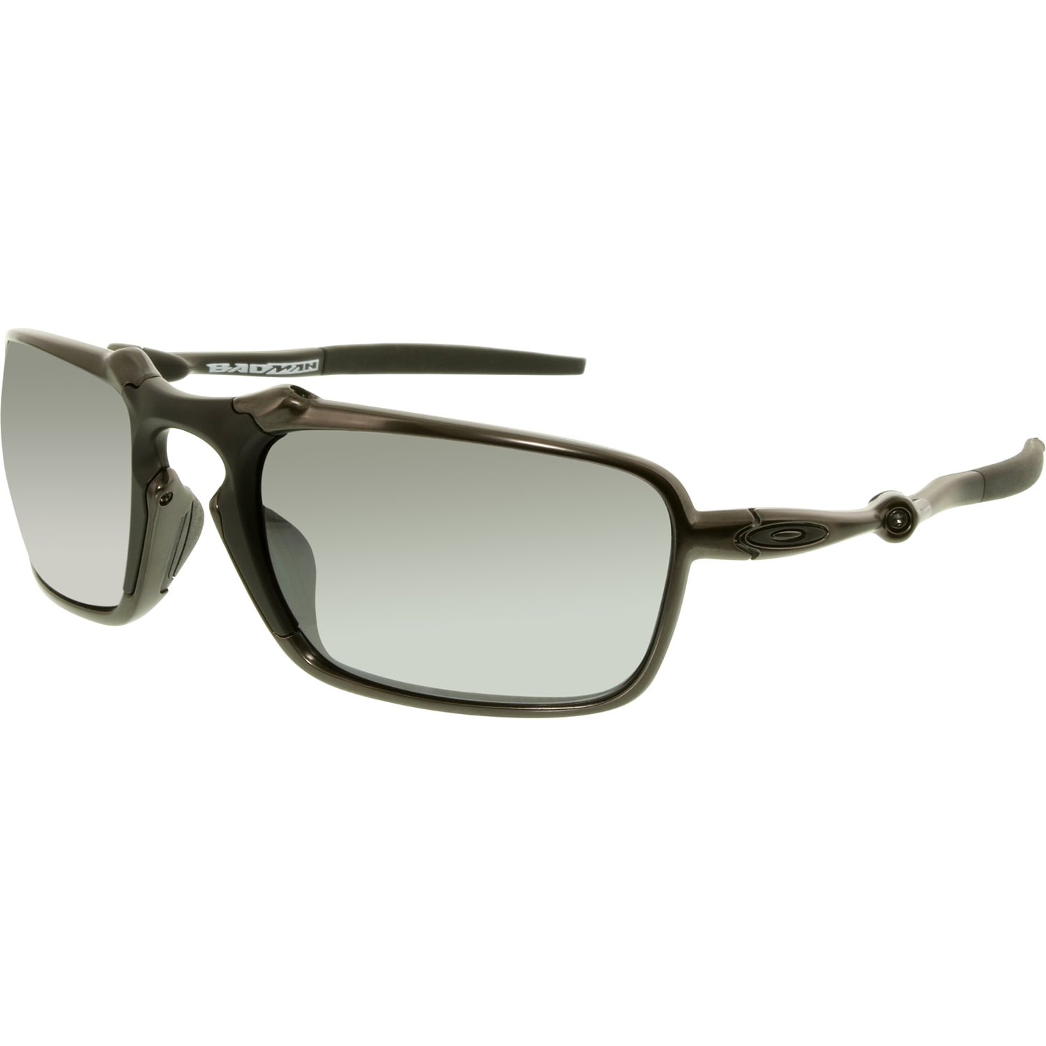 Oakley Men's Polarized Badman OO602001 Black Rectangle Sunglasses