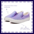 thumbnail image 2 of Toddler Girls Sneakers Loafer Shoes Slip On Little Kids Boys Canvas Glimmer Glitter Sparkle Low Top Non Slip Rubber Sole Lightweight Fashion Casual Purple Size 8, 2 of 5