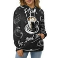 thumbnail image 4 of Coffee Pattern Men's Women New Sweatshirt Hoodie Men's Plus Size Sweatshirt Hooded Sweatshirt 3d Printed Street Men's Cloth, 4 of 6