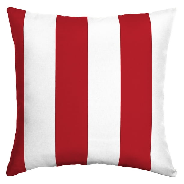 Mainstays Red Stripe 16" Outdoor Throw Pillow