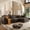 Black, variant on Shaped Modern Sofa Modular Sectional Cloud Couch, 114 Inch L Shaped Couch Set for Living RoomBedroom and Apartment, 4-Seater Comfy Cloud Couches with Movable Ottoman