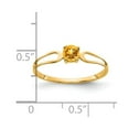 thumbnail image 4 of Auriga Fine Jewelry 14K Yellow Gold 4mm Citrine Ring for Women Size 6, 4 of 5