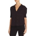 thumbnail image 1 of Joie Womens Heart-Print Pullover Blouse, Black, Medium, 1 of 1
