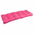 thumbnail image 2 of 46-inch by 19-inch Tufted Solid Twill Bench Cushion Pink-Color, 2 of 4