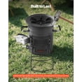 thumbnail image 4 of VEVOR Camping Rocket Stove, Wood Burning Portable Rocket Stove with Carrying Bag for Backpacking, SPCC Steel, Double Door, Burn Twigs, Sticks or Charcoals for Outdoor Cooking, Backyard, Camp Cooking, 4 of 9