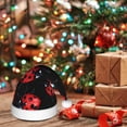 thumbnail image 6 of Kowoue Beautiful Red Ladybug Pattern Santa Hat Christmas Hats for Adults, Holiday Unisex Velvet Comfort Xmas Hat for Women Men, 6 of 6