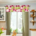 thumbnail image 3 of Yayeee Kitchen Valance Rod Pocket 54" x 18" Living Room Window Curtain, Floral Raspberries, 3 of 6