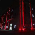 thumbnail image 3 of Foco LED de colores para exteriores, luz de pared con haz RGB rojo, verde y azul, resistente al agua IP66, mando a distancia para iluminación de paisajes exteriores, azul, 3 of 5