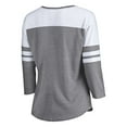 thumbnail image 3 of Women's Fanatics  Heather Gray San Francisco 49ers 2023 NFC Champions Hail Mary Tri-Blend 3/4-Sleeve V-Neck T-Shirt, 3 of 4