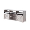 thumbnail image 4 of HomeRoots 482781 26.5 x 60 x 15.5 in. White Oak Manufactured Wood Cabinet Enclosed Storage TV Stand, 4 of 7