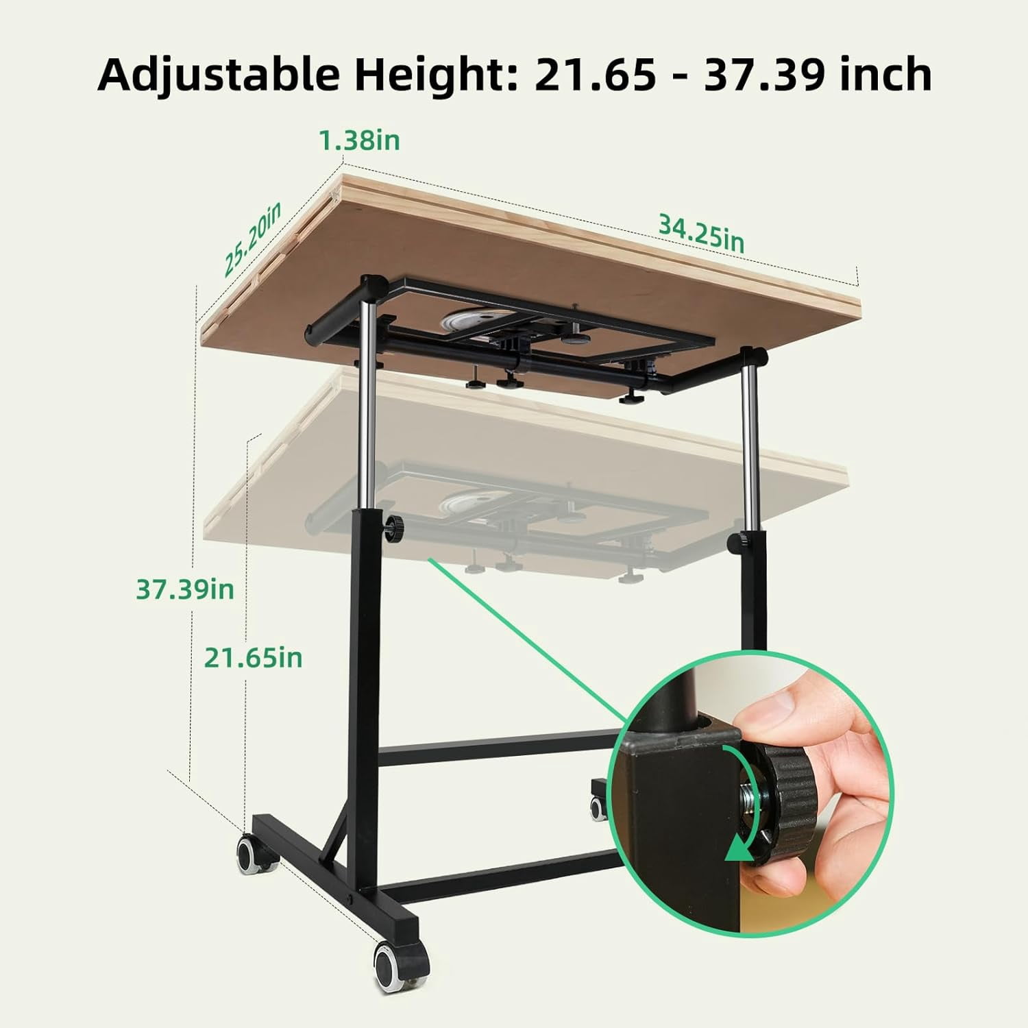 1500 Pieces Puzzle Table with Legs and Wheels, Wooden Jigsaw Puzzle Table with 4 Drawers & Cover,Upgraded Stability & Optimized Lightweight Design,Vertical Placement Option