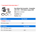 thumbnail image 2 of Rear Wheel Hub Assembly - Compatible with 1992 - 1999 Subaru Legacy AWD 1993 1994 1995 1996 1997 1998, 2 of 2