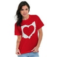 thumbnail image 4 of Ohio Home State Love Map Shape Heart Women's Plus Size Graphic Tee Brisco Brands 2X, 4 of 5