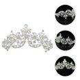 thumbnail image 2 of KAKOWELY Corona de novia con diamantes de imitación y perlas barrocas, accesorio para el cabello, 2 of 4