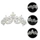 thumbnail image 2 of KAKOWELY Corona de novia con diamantes de imitación y perlas barrocas, accesorio para el cabello, 2 of 4