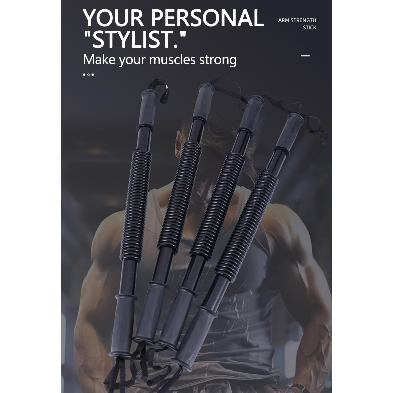 Spring Arm Strength Bar For Men Household Use Women's Arm Strength Device 10kg 20kg 30kg Fitness Arm Strength Device Chest Expansion Device(10Kg)