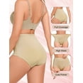 thumbnail image 4 of GAI YI 4Pack Plus size Women's High-Waist Light Tummy Control Girdle Panties Full Coverage Underwear Ladies Panties for Women 4XL, 4 of 7