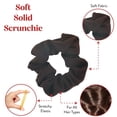 thumbnail image 3 of Motique Accessories 12 Pack Solid Hair Ties Scrunchies (Dark Brown) Solid Pony Scrunchy, 3 of 5