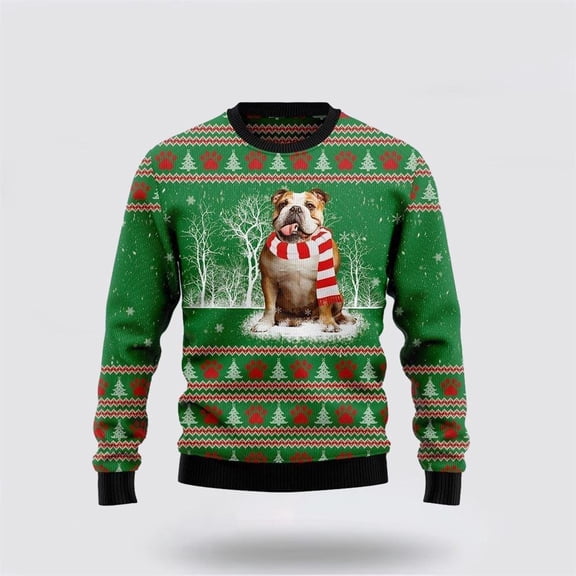 Bulldogs Tree Ugly Christmas Sweater – Pet Lover Christmas Sweater