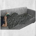 thumbnail image 6 of Trellis Soft Flannel Fleece Blanket, Monochrome Lattice Ornament on Dark Background Vintage Inspired Grid Art, Cozy Plush for Indoor and Outdoor Use, 70" x 90", Charcoal Grey White, by Ambesonne, 6 of 6