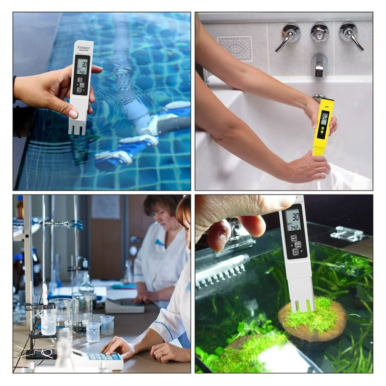 PH and TDS Meter Combo, Tuefuzy Digital pH Water Tester, 3-in-1 TDS  Temperature & EC Meter, Digital Water Tester, Ultrahigh Accuracy Water  Quality
