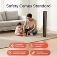 thumbnail image 5 of Lasko 42" 1500W All Season Tower Fan and Space Heater with Timer and Remote, Gray, FH515, 5 of 17