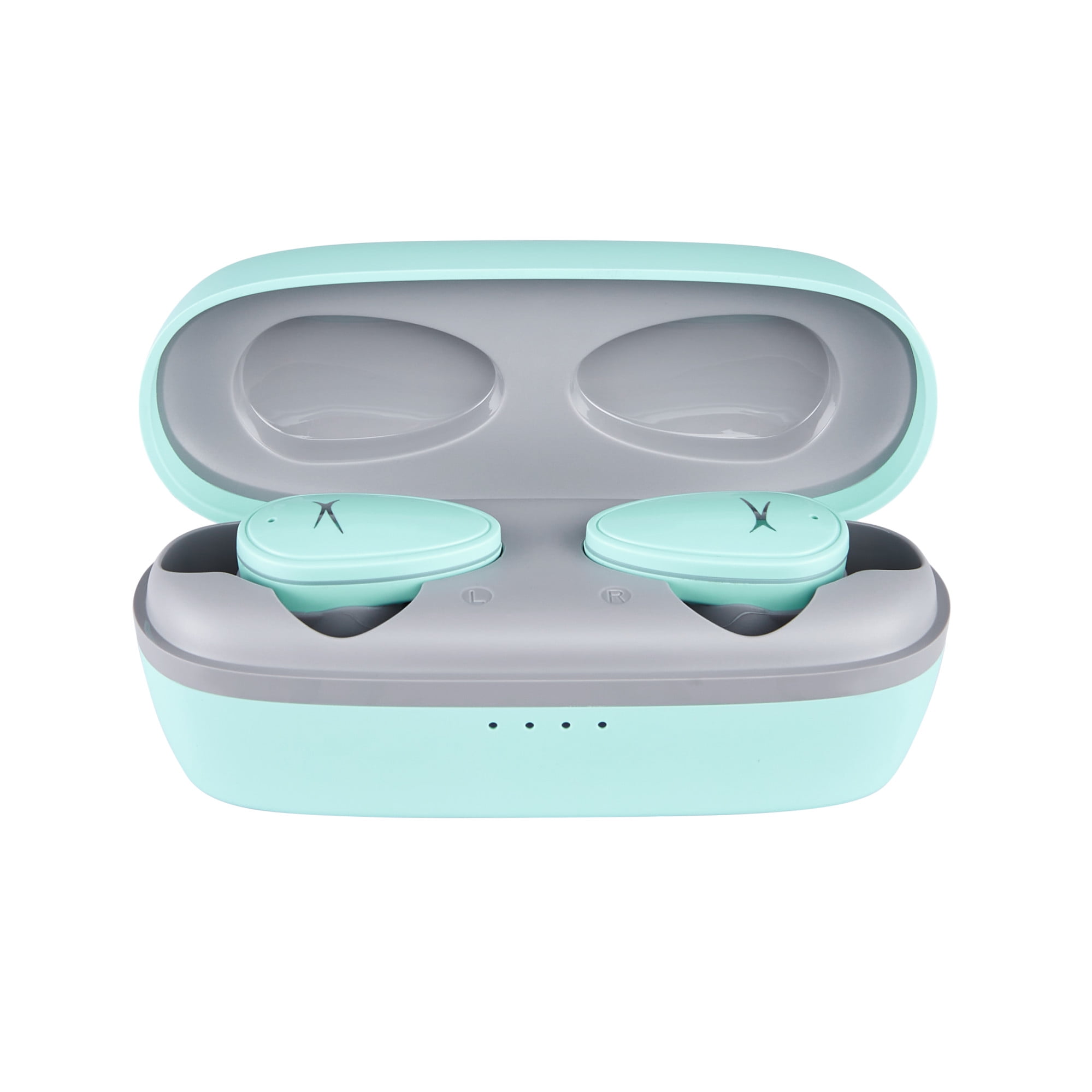 Altec Lansing NanoBuds Active Noise Cancelling Truly Wireless Earbuds, with Water Resistance, Stay-In-Place Helix Wings, Anti-Microbial Protection, 28 Hours of Total Playtime, Mint Green
