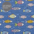 thumbnail image 4 of Blue Sea Fish Pattern Shower Curtain, Ocean Aquarium Animals Waterproof Bath Curtains for Bathroom Decorations, 72 x 72 inches, 4 of 7