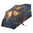 thumbnail image 4 of Skull Head in Galaxy Compact Sun Umbrella Windproof Travel Umbrellas for Rain Strong Portable UV Protection, 4 of 8