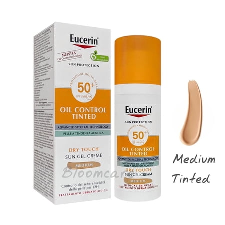 Eucerin Sun Oil Control Dry Touch Gel Cream Medium Tinted SPF50+ 50m