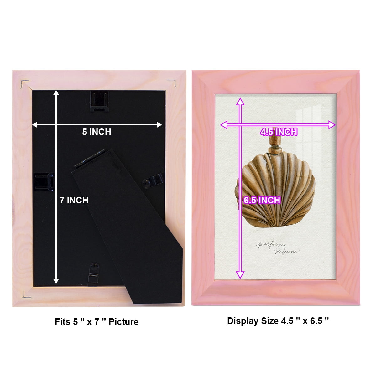 Gilded Toiletries II - Framed Print w/glass - Sunset Pink