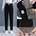 thumbnail image 4 of Pantalones de harén de otoño estándar, cintura alta, gruesos, sueltos, atados al tobillo, cálidos, adelgazantes, versátiles, reductores de edad, ropa casual de talla grande para mujer, 4 of 4