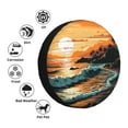 thumbnail image 4 of Naloa Serene Ocean Sunset PVC Leather Spare Tire Wheel Cover Spare Tire Cover, for Car Truck SUV Camper Trailer Universal Fit(14-17in)-16 inch, 4 of 6
