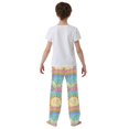 thumbnail image 4 of FORMRS Boys Pajama Pants with Pockets Size 13-14Y Kids Lounge Sleep Bottoms, Retro Blue Rainbow, 4 of 8