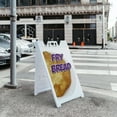 thumbnail image 5 of A-frame Sidewalk Fry Bread 24" x 36" Double Sided A-Frame Sidewalk Sign, Includes 2 Plastic Inserts | Foldable Portable White Signicade Sandwich Board Signs, 5 of 5