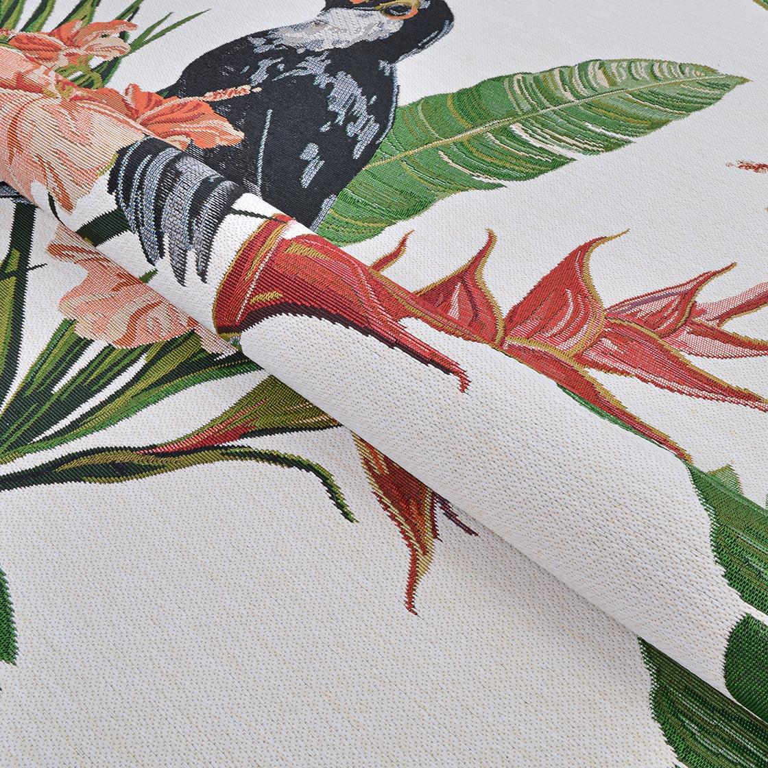 Couristan Dolce Toucans Indoor/Outdoor Area Rug, Ivory, 2'3" x 7'10" Runner