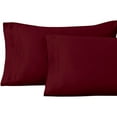 thumbnail image 2 of Superior 1000 Thread Count Egyptian Cotton Pillowcases Soft Breathable Set of 2, Burgundy, King, 2 of 7
