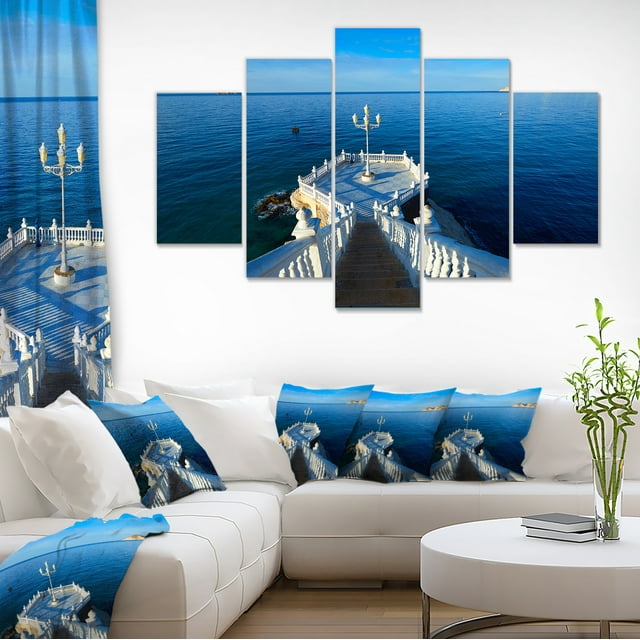 Benidorm Mirador Del Castillo Point de Vue - Impression sur Toile Paysage Marin