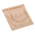 thumbnail image 4 of Lot de 4 appliques à carreaux sculptées non peintes pour décoration de meubles (C), 4 of 4