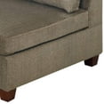 thumbnail image 4 of 37 Inches Fabric Upholstered Wooden Corner Wedge Taupe Brown - Saltoro Sherpi, 4 of 5