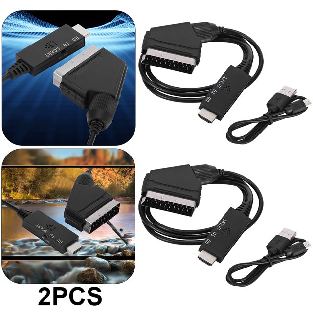 Cable Convertidor Adaptador Ligero para Compatible Con Scart
