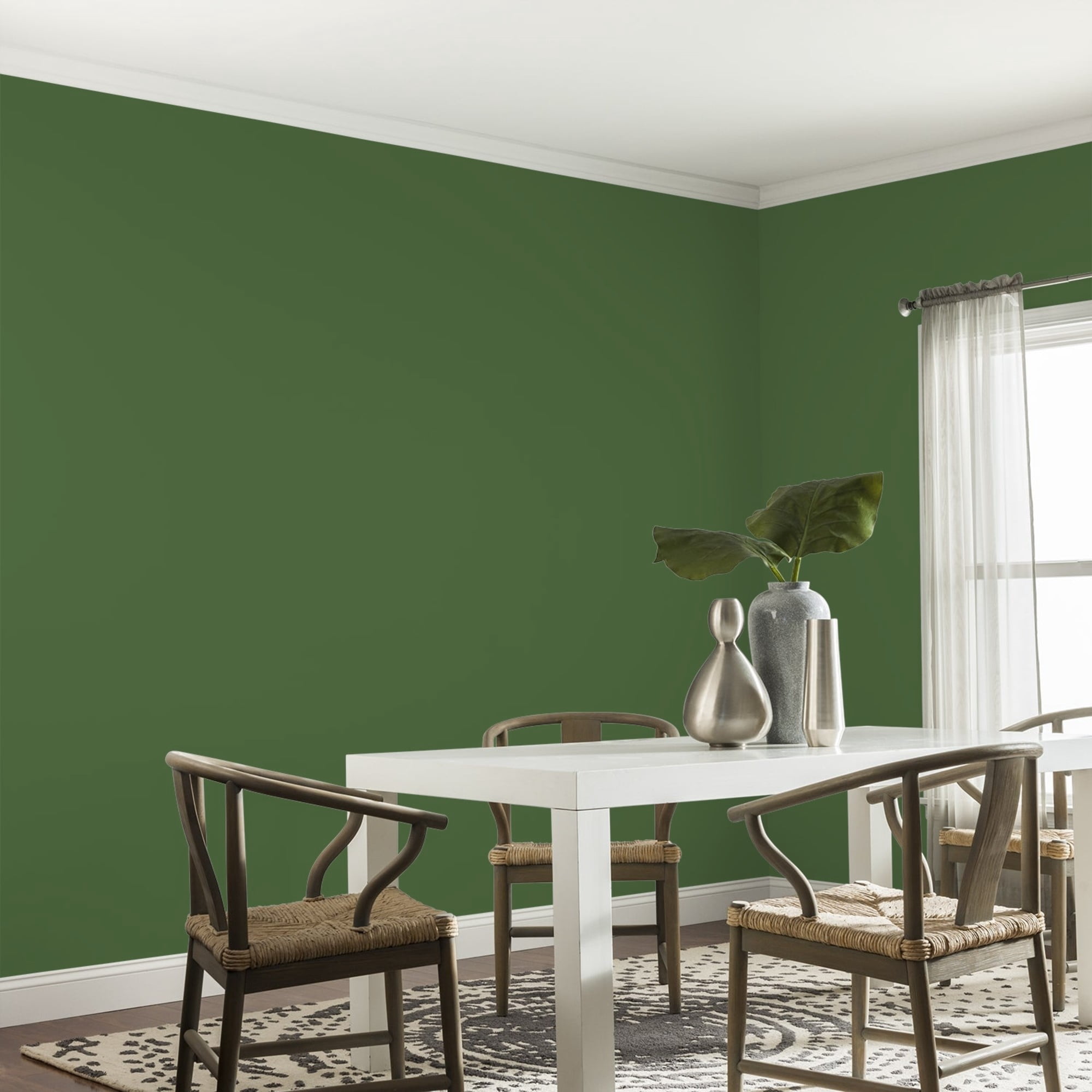 Glidden One Coat Mountain Forest / Green Eggshell Interior Paint with Primer, 1 Gallon