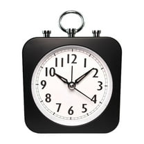 Kugisaki Analog Alarm Clock Cute Analog Quartz Clock Battery Operated Frosted Texture Simply Design for Living Room Bedroom Bedside Desk Decoration