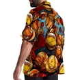 thumbnail image 3 of Baseball Men's Short Sleeve Hawaiian Beach Shirts, Casual Printed Button Down Spread Collar Tops, Summer Unisex Style, 3 of 6
