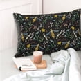 thumbnail image 4 of Pofeuu Wasp and Florals Print Polyester Microfiber Plush Pillowcases, Super Soft and Cozy Pillow Case Covers with Envelop Closure（Pillow core not included）-16"x24", 4 of 6
