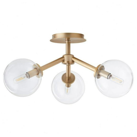 3 Light Flush Mount in Mid-Century Modern Style-10.5 inches Tall and 21 inches Wide Bailey Street Home 183-Bel-5055216