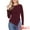 Red, variant on Women's Spring High Low Stylish Boat Neck Pullover Sweaters L Khaki