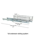 thumbnail image 3 of Household Essentials Glidez Multipurpose Chrome-Plated Steel Pull-Out/Slide-Out Storage Organizer for Under Cabinet Use - 1-Tier Design - Fits Standard Size Cabinet or Shelf, Chrome, 3 of 11