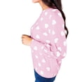 thumbnail image 3 of Love Heart Printed Women Long Sleeve Shirt Autumn Tops, 3 of 4