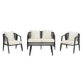 thumbnail image 4 of Olurrisa American Traditional Iron Patio Set - 4-Piece Outdoor Comfort Seating with Cushioned Chairs & Side Table​​, 4 of 9